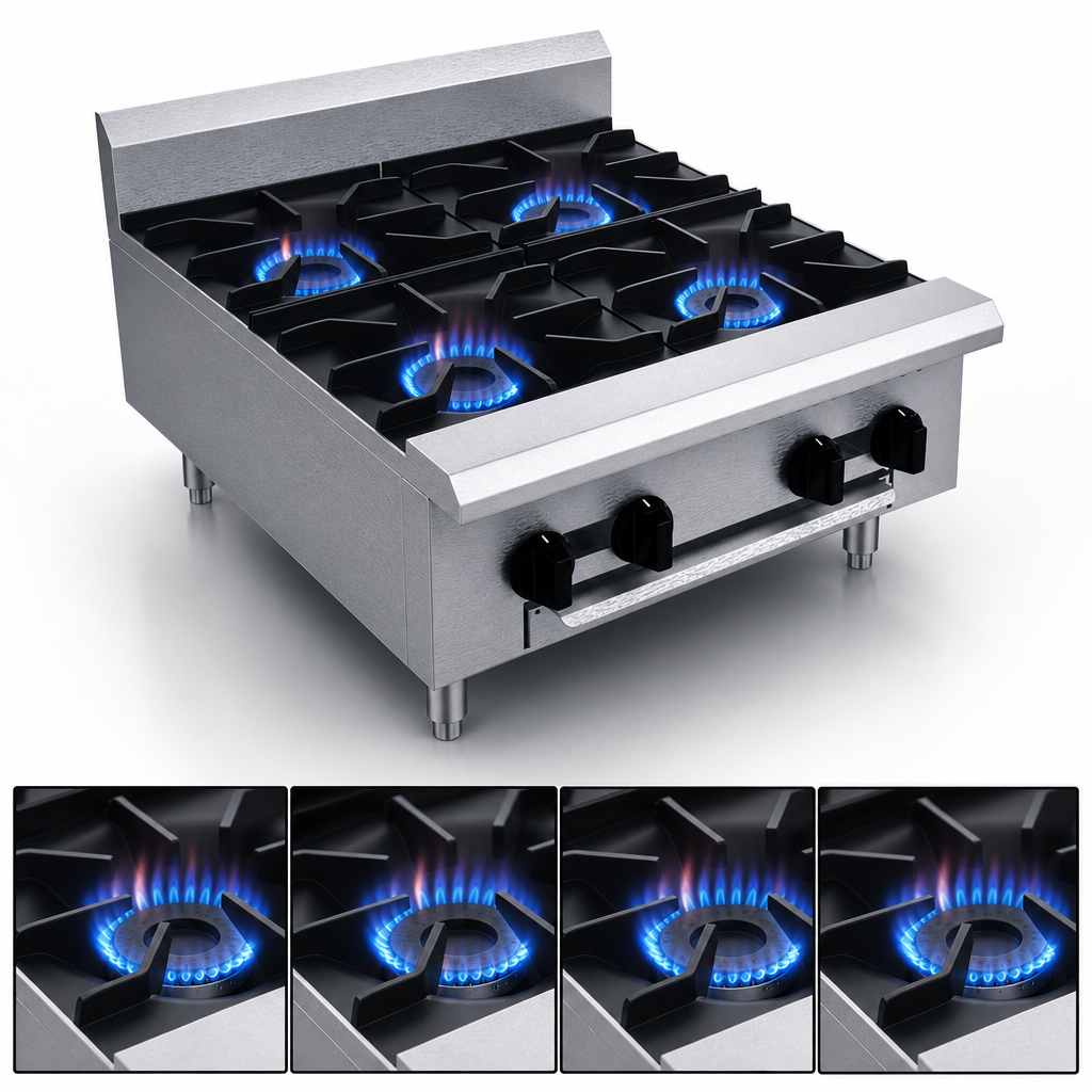 Four High-Output Burners
