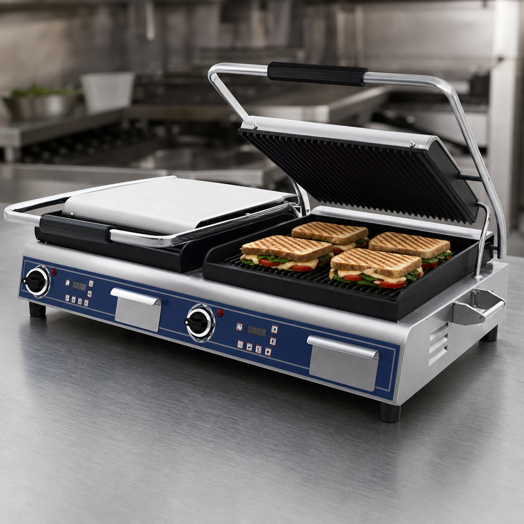 Double Grooved Cooking Surfaces