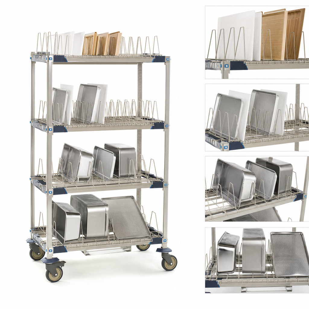 Four-Tier Tray And Pan Layout