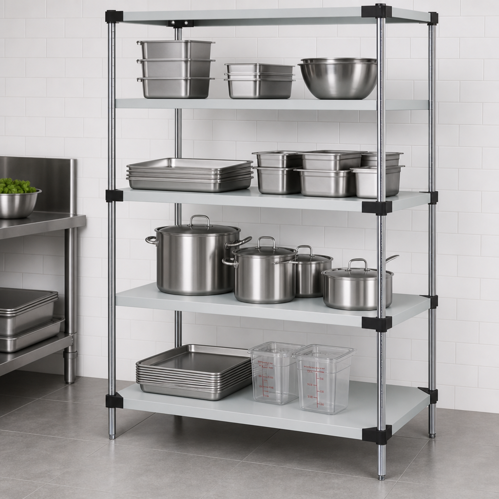 Four Solid Shelves