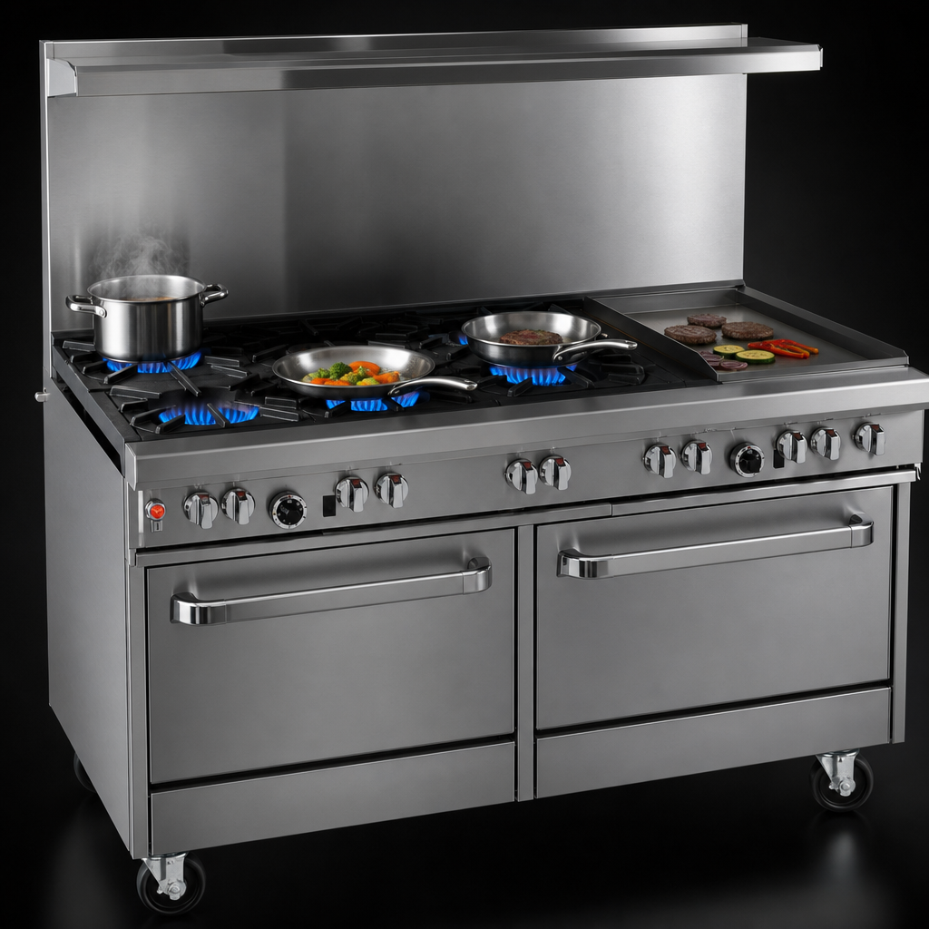 Four Pyromax Open Burners