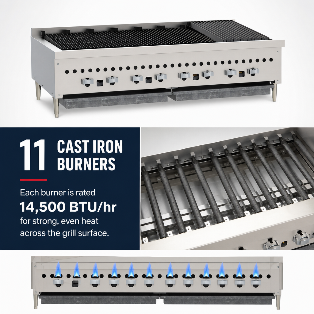 11 Cast Iron Burners
