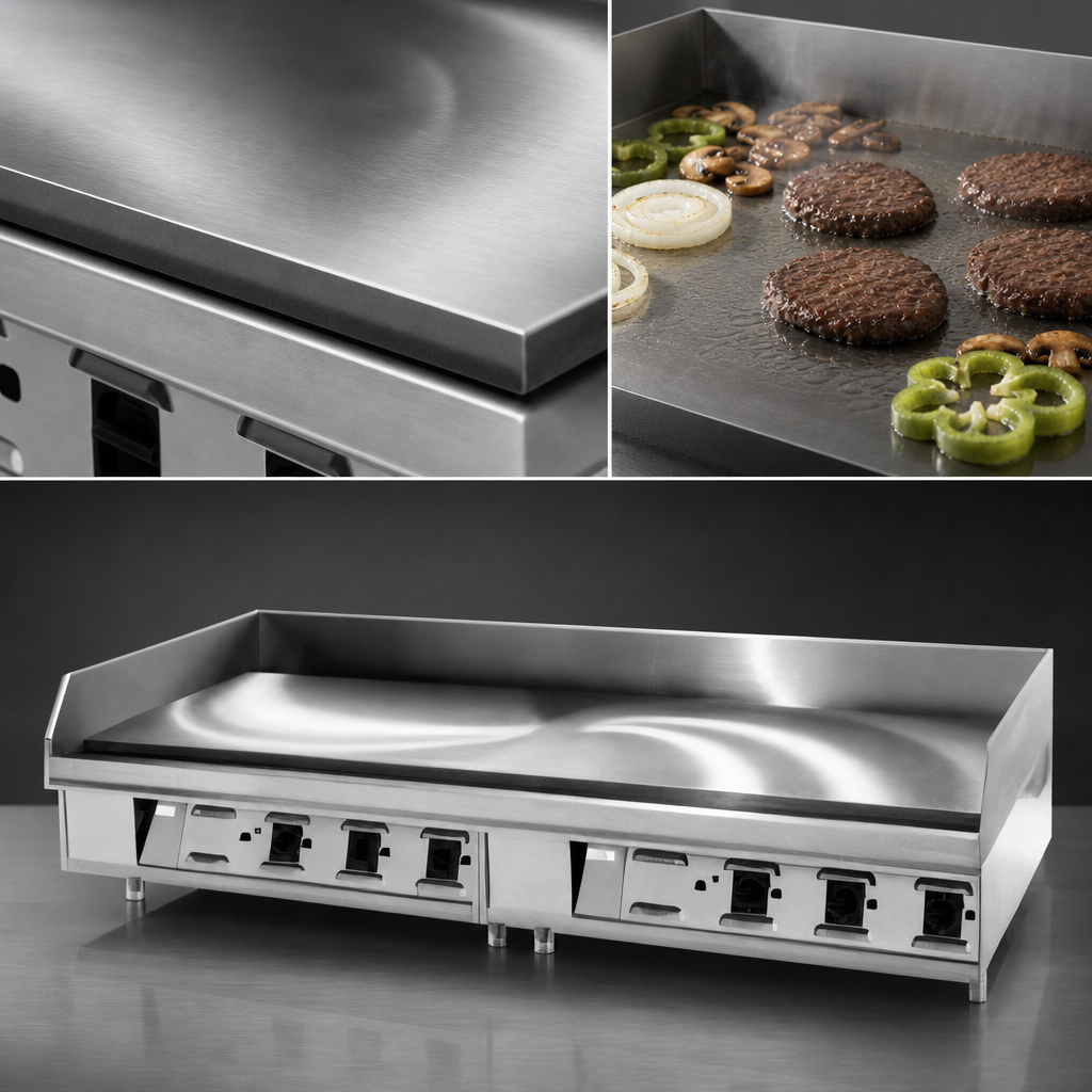 1-Inch Highly Polished Steel Griddle Plate