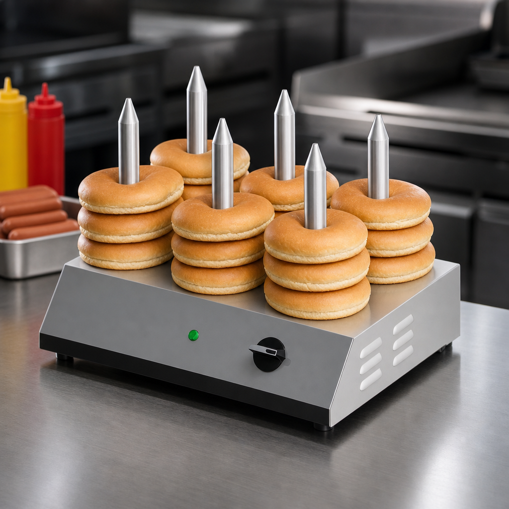 Six Anodized Aluminum Bun Warmers