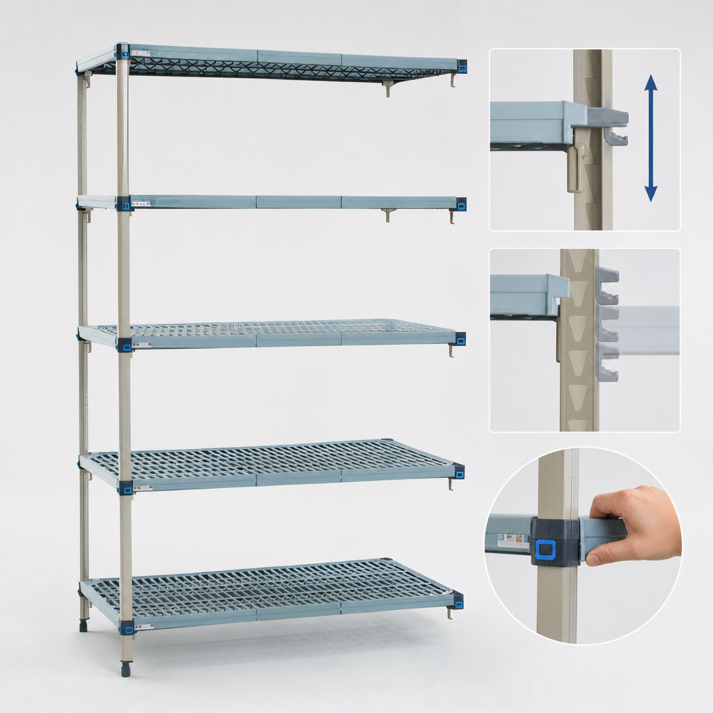 Quick-Adjust Shelves