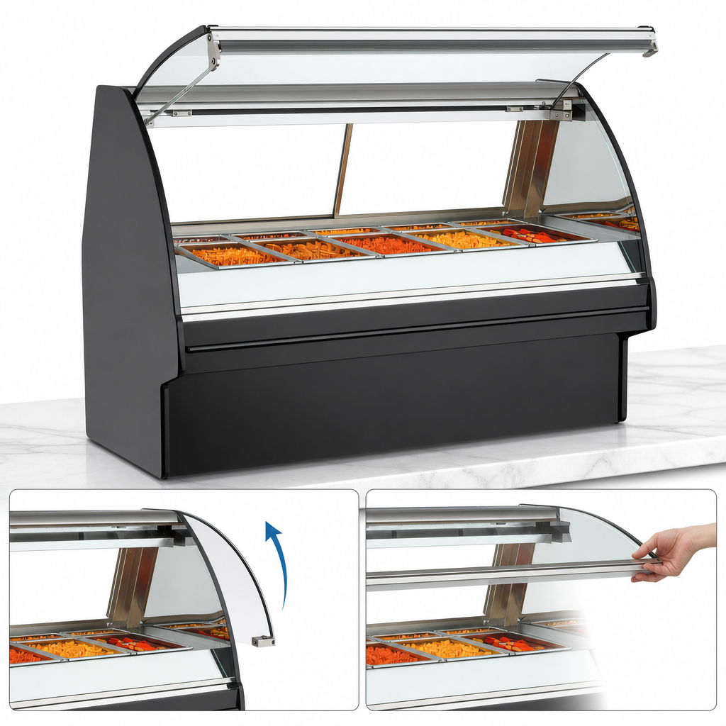 Curved Lift-Up Front Glass
