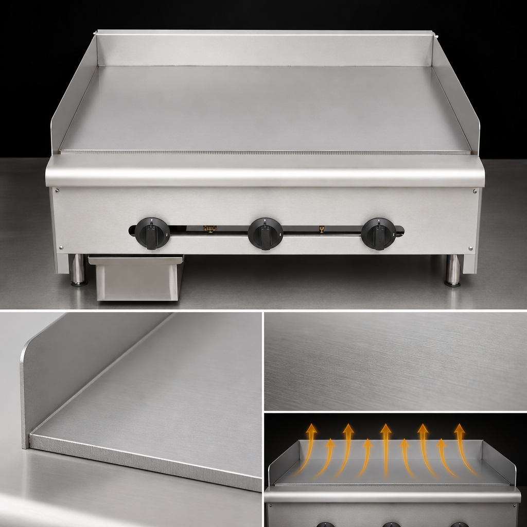 3/4-Inch Smooth Steel Griddle Plate