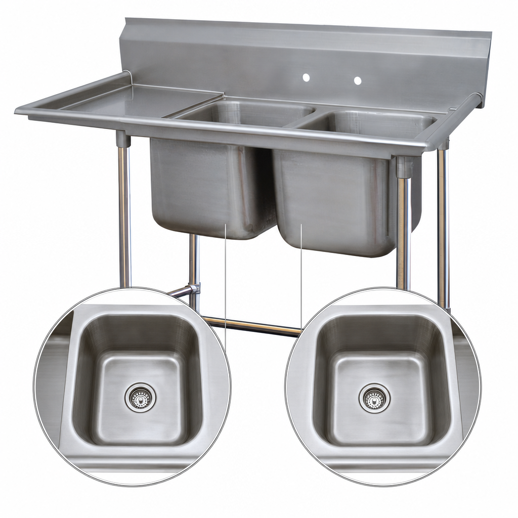 Two Deep Sink Compartments