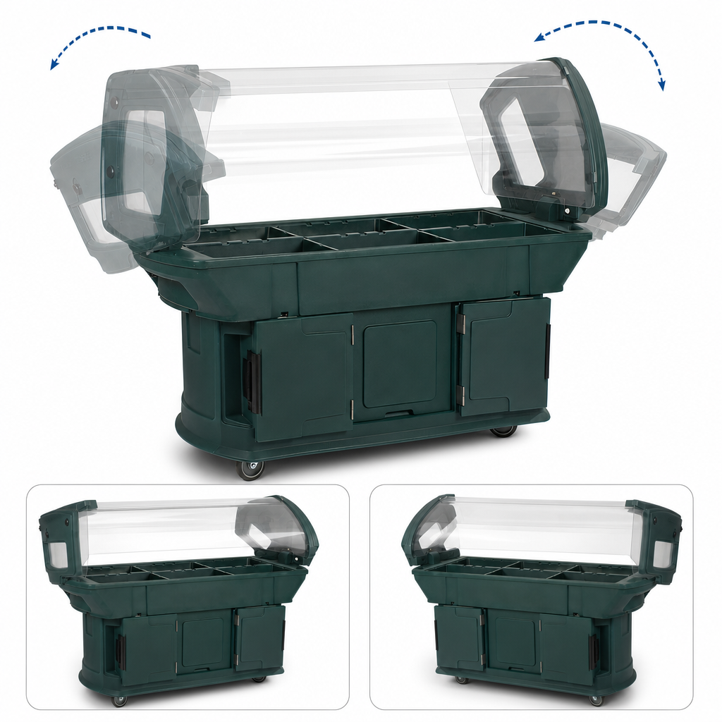 Double-Sided Tilting Acrylic Sneeze Guard