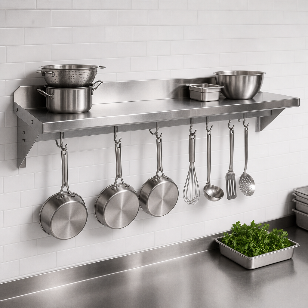 Wall-Mount Pot Rack Shelf