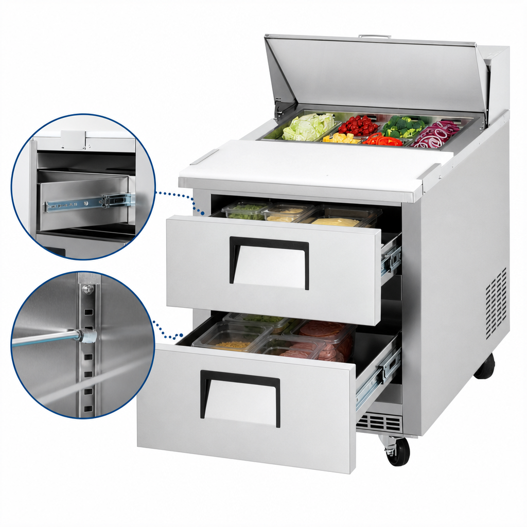 Two Stainless Steel Drawers