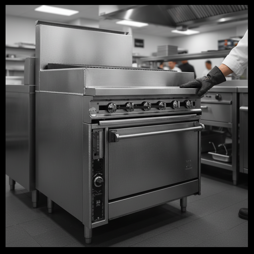 Showcasing unparalleled strength, this heavy-duty charbroiler features an all-welded 14-gauge body construction built for rigorous commercial use.
