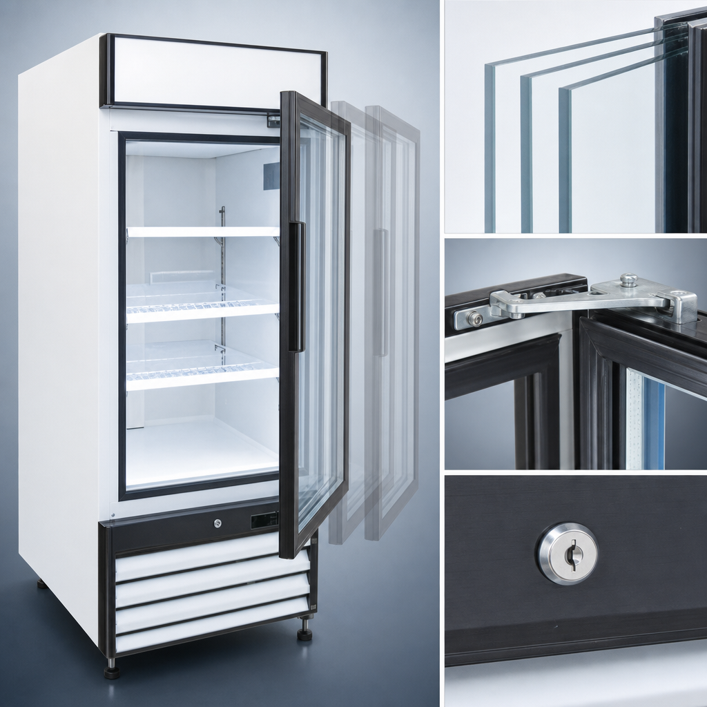 Triple-Pane Self-Closing Glass Door