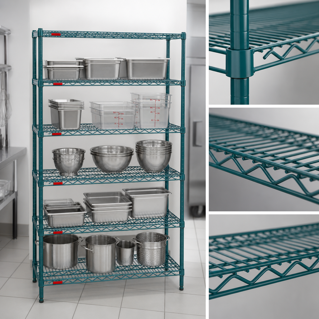 Patented QuadTruss Wire Shelves