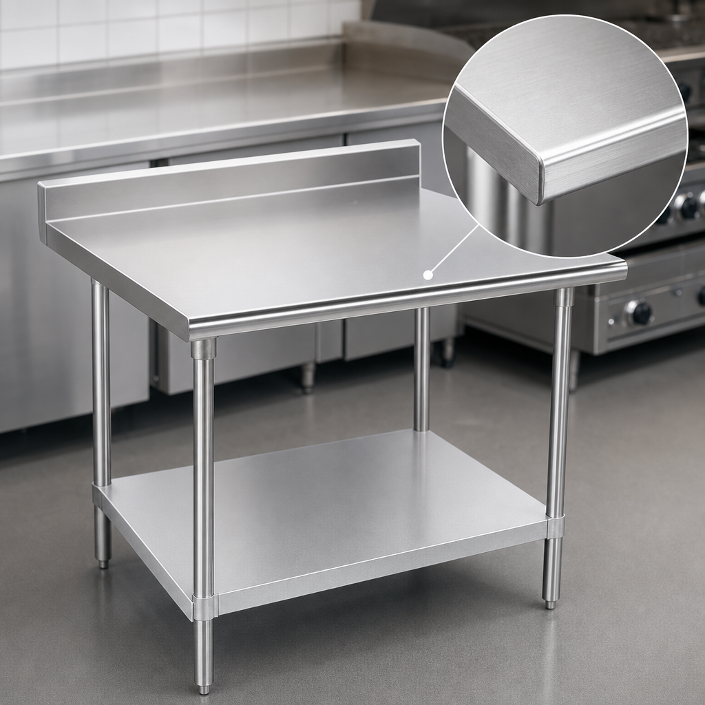 14-Gauge 304 Stainless Steel Top