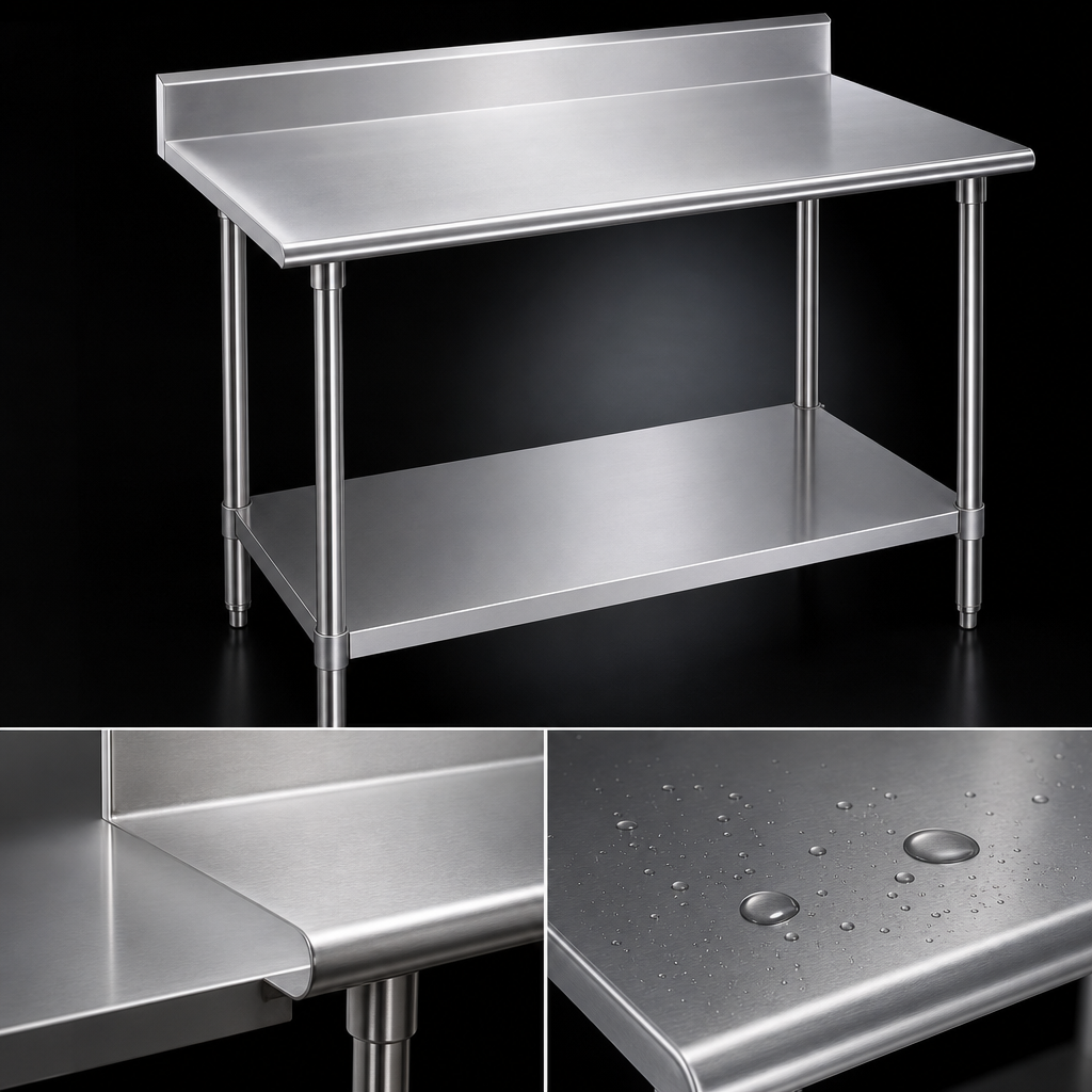 14-Gauge 304 Stainless Steel Top