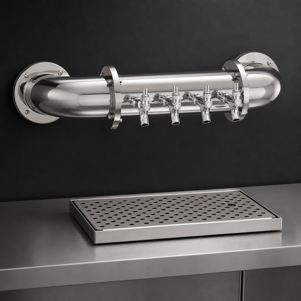 Four Stainless Steel Faucets