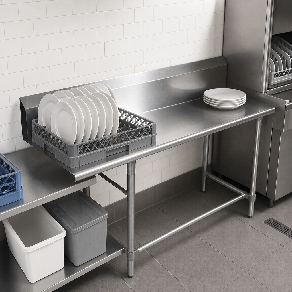 Straight Clean Dish Table
