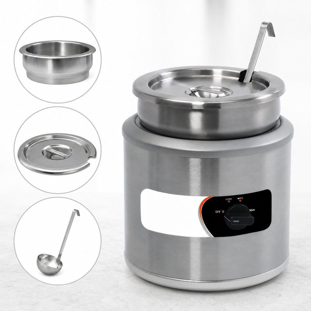 Includes Inset, Cover, and Ladle