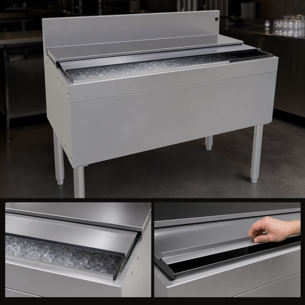 Sliding Stainless Steel Bin Cover