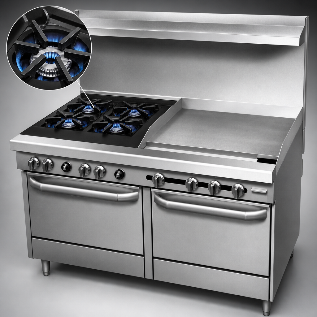 Six Open Burners