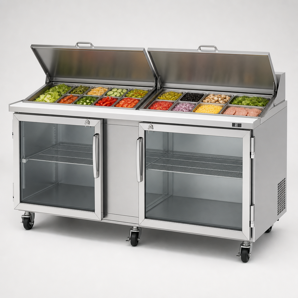 18-Pan Top Opening with (2) Hoods