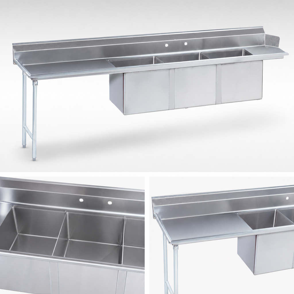Three-Compartment Sink Station