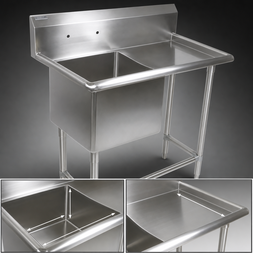 Single Compartment With Right Drainboard