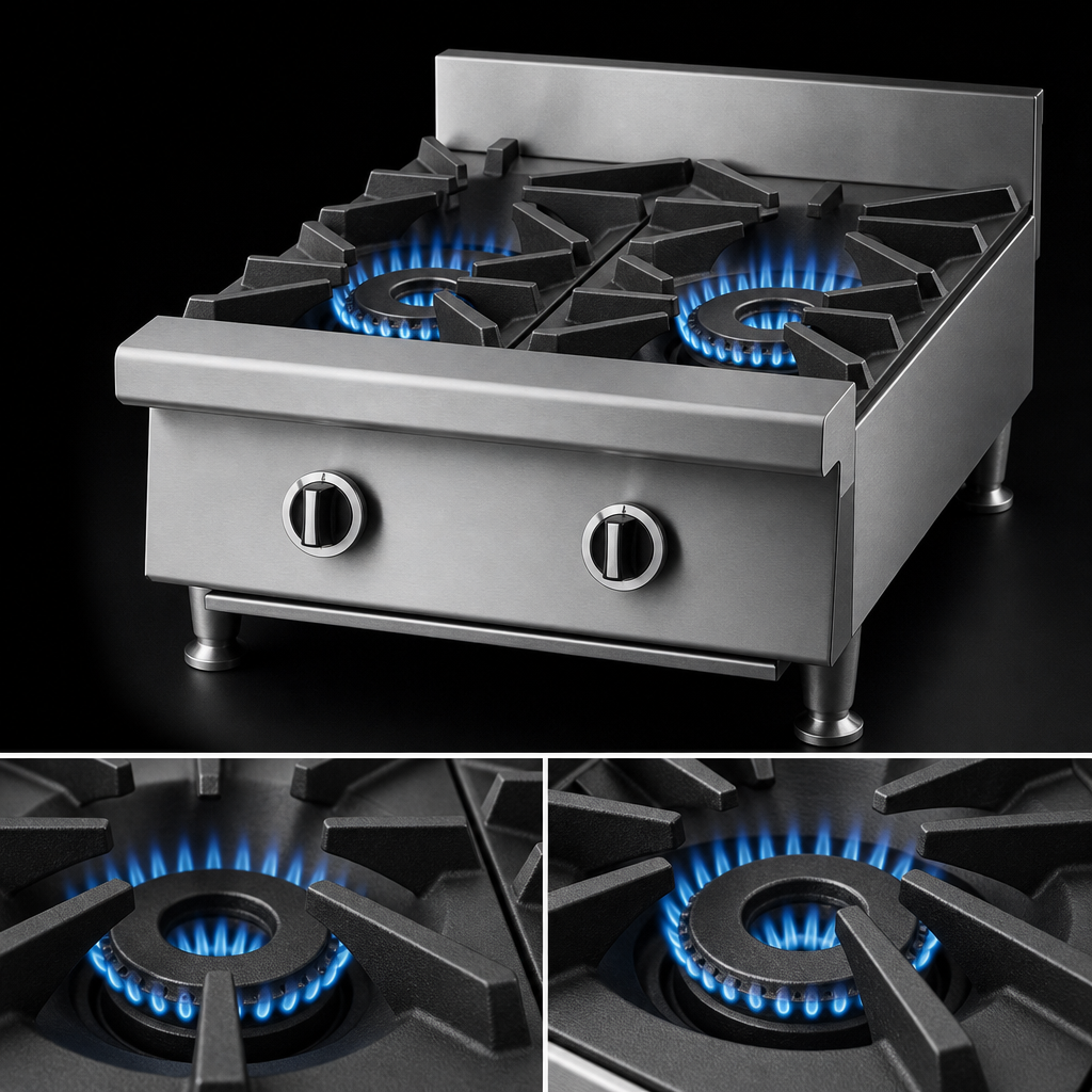 Two Performer Pro Open Burners