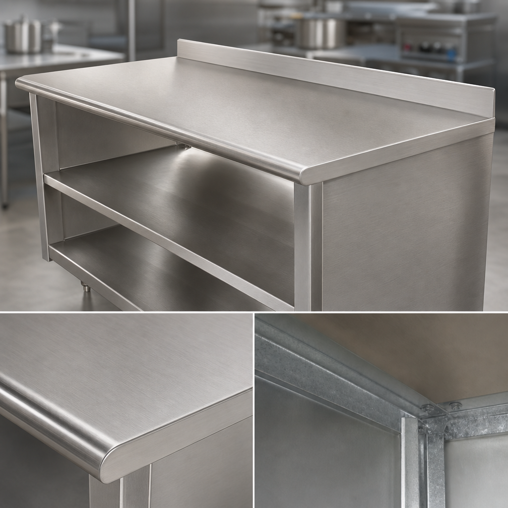 16-Gauge 304 Stainless Steel Top