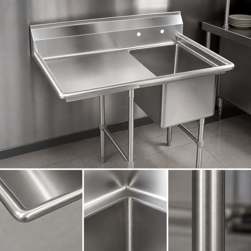 18-Gauge 304 Stainless Steel Construction