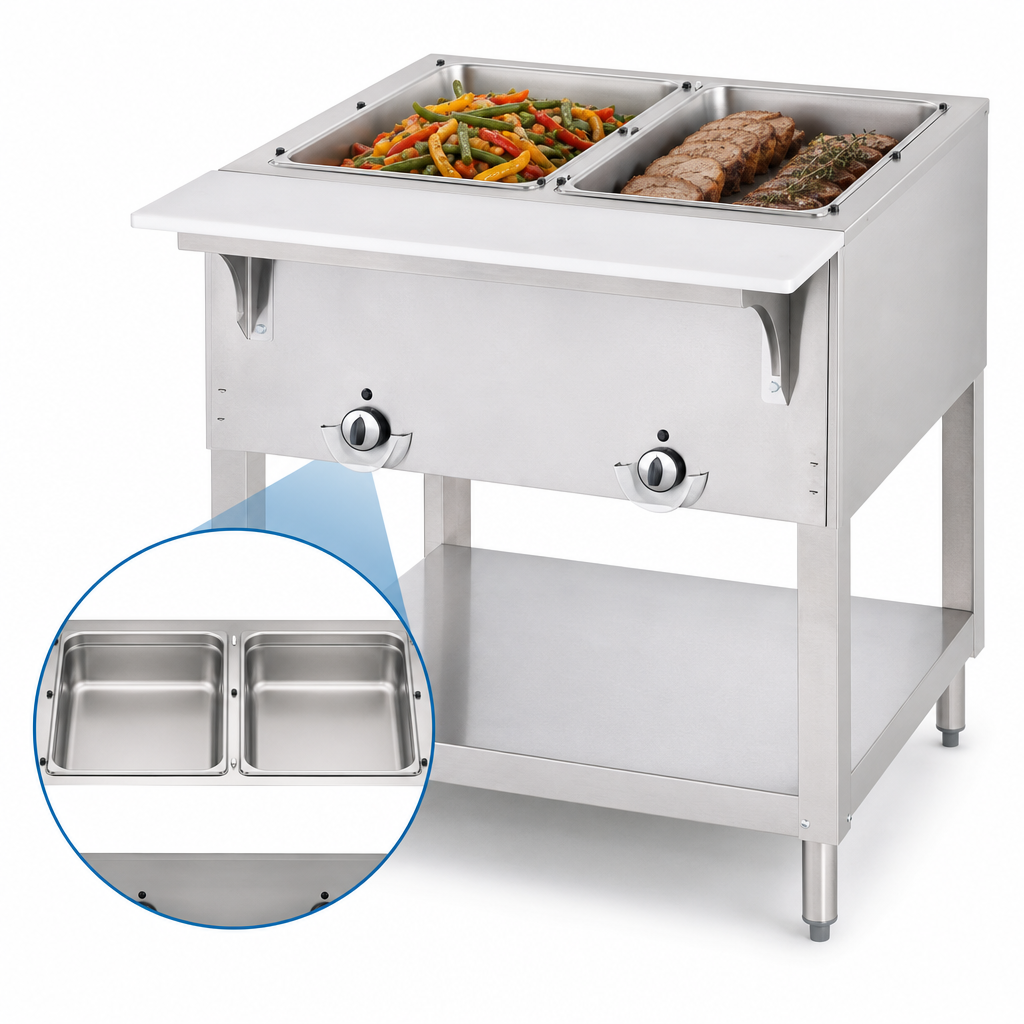 Two Sealed Hot Food Wells