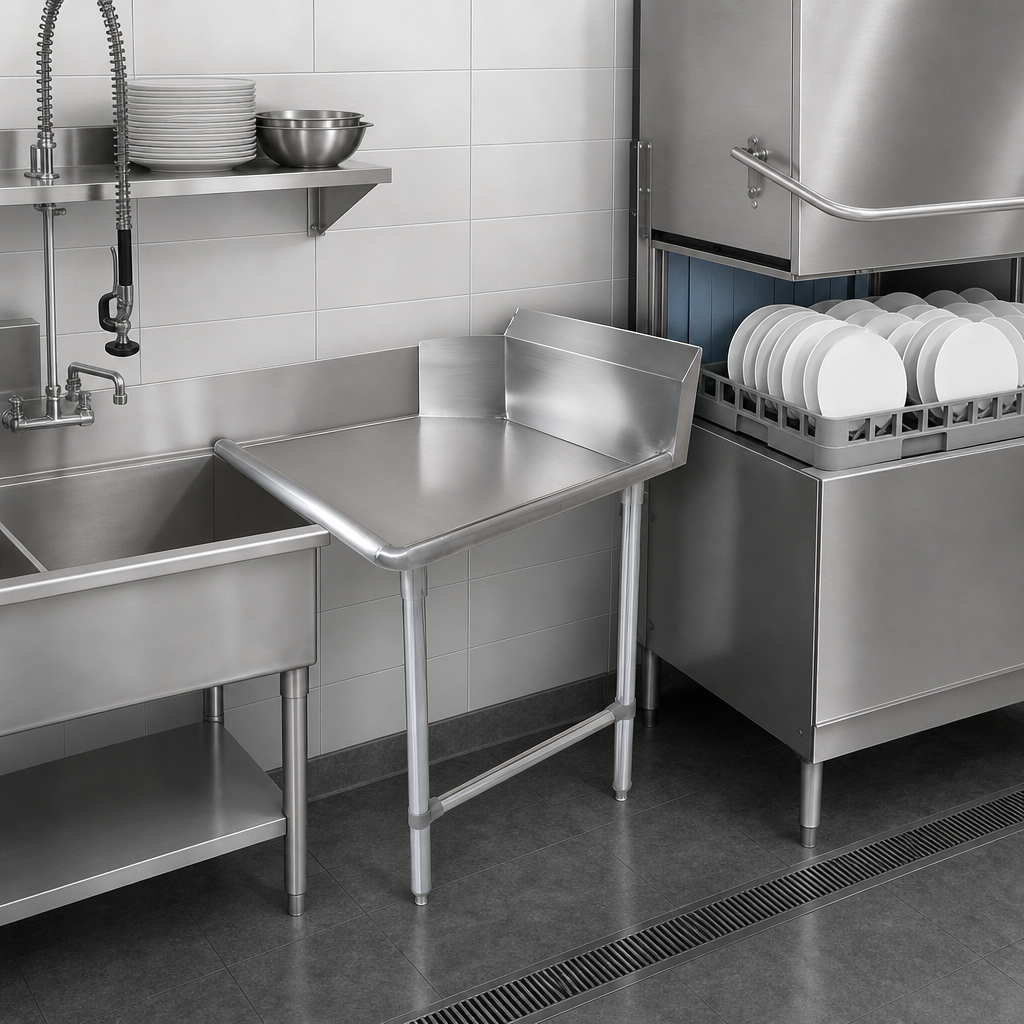Straight Clean Dishtable Design