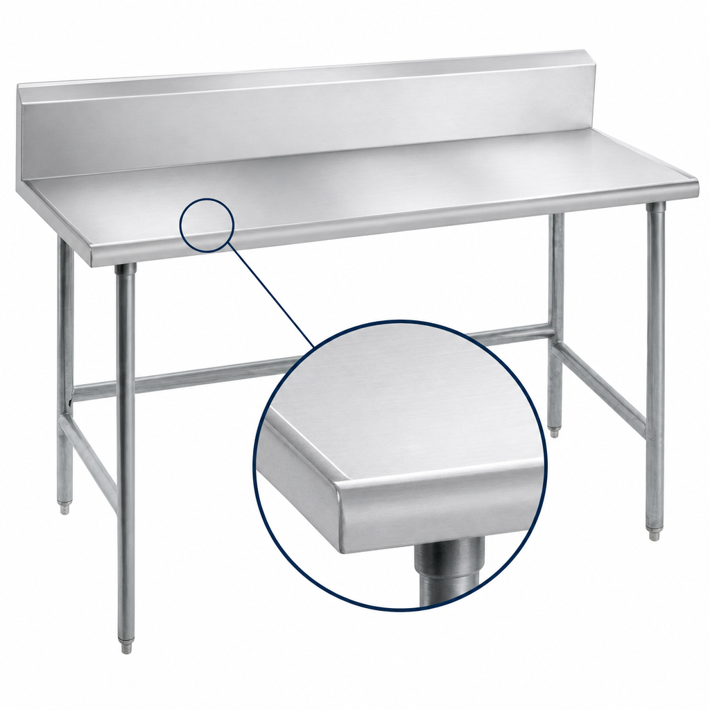 14-Gauge 304 Stainless Steel Top