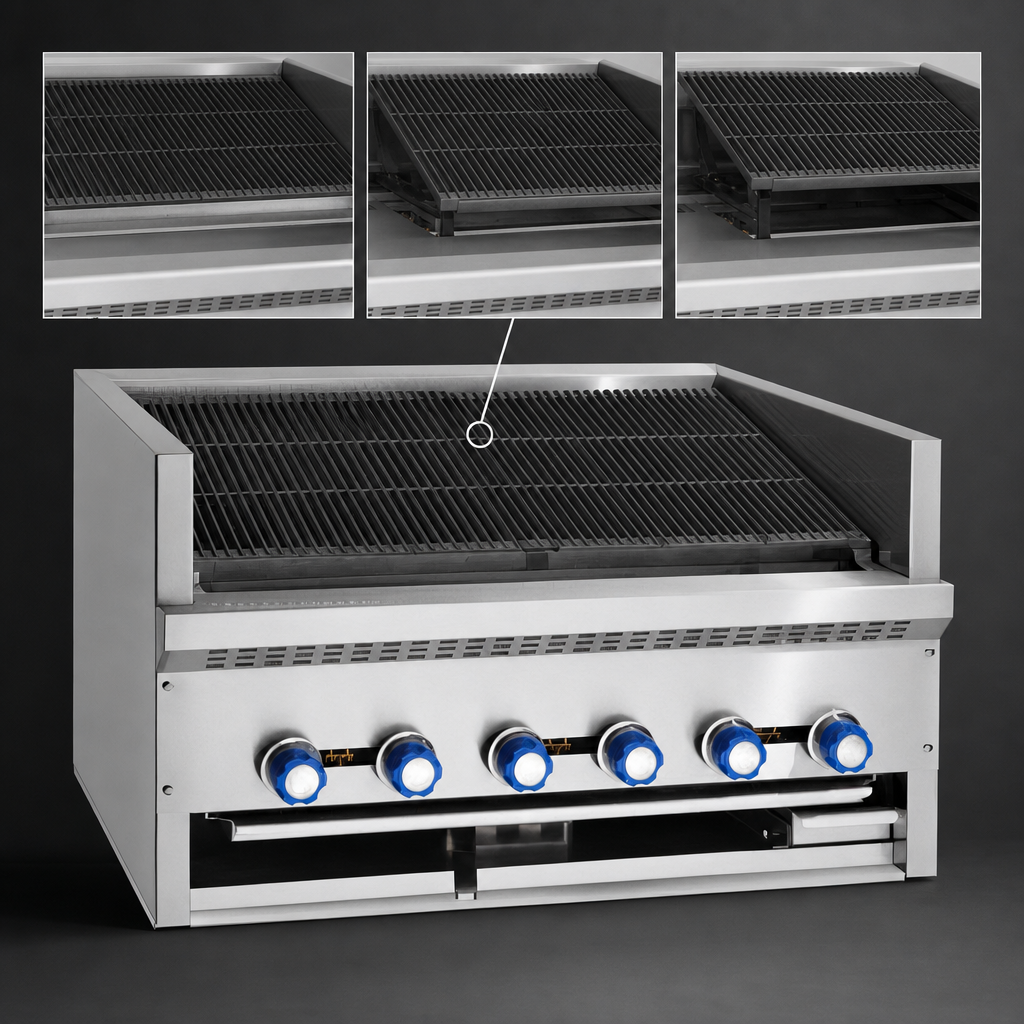 3-Position Cast Iron Slanted Top Grate