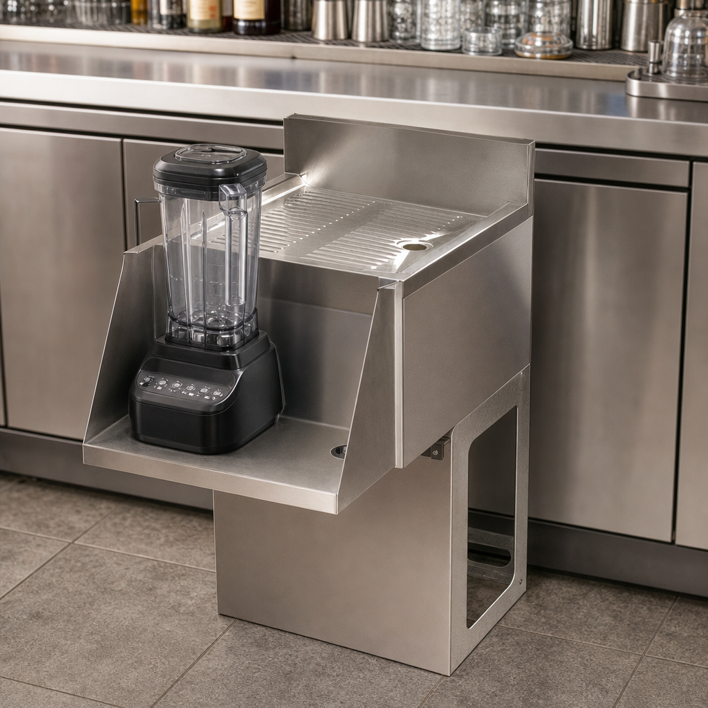 Drainboard With Add-On Blender Station Shelf