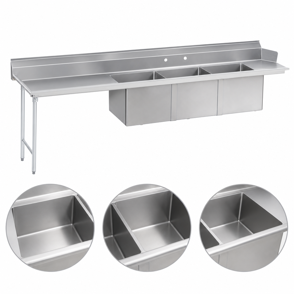 Three Fabricated Sink Bowls