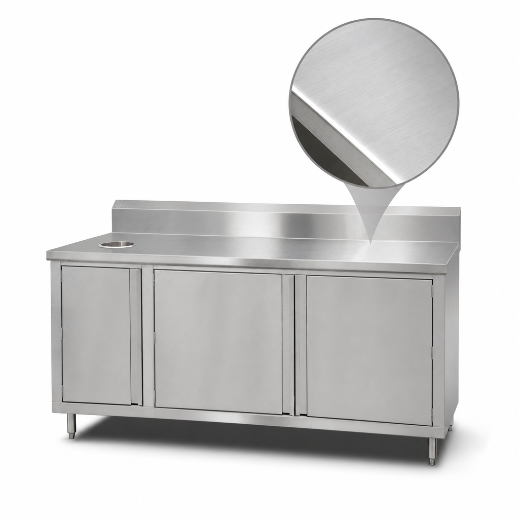 14-Gauge Type 300 Stainless Steel Top