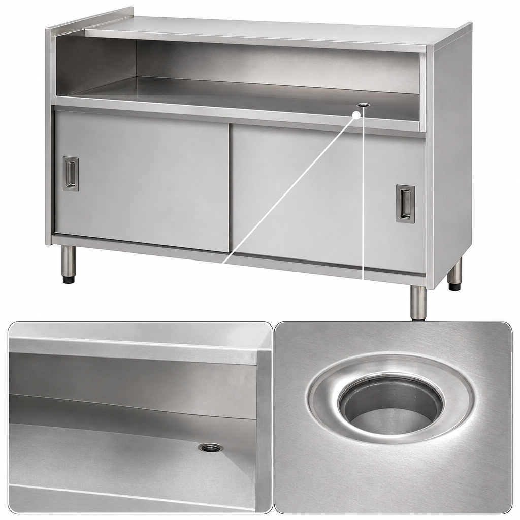 Drain Trough With 1-Inch Drain