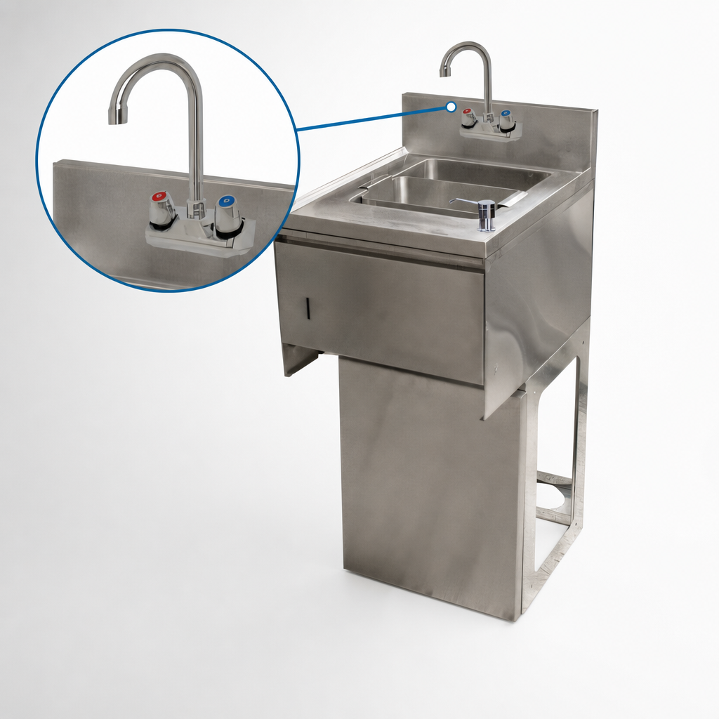Included Splash-Mount Faucet