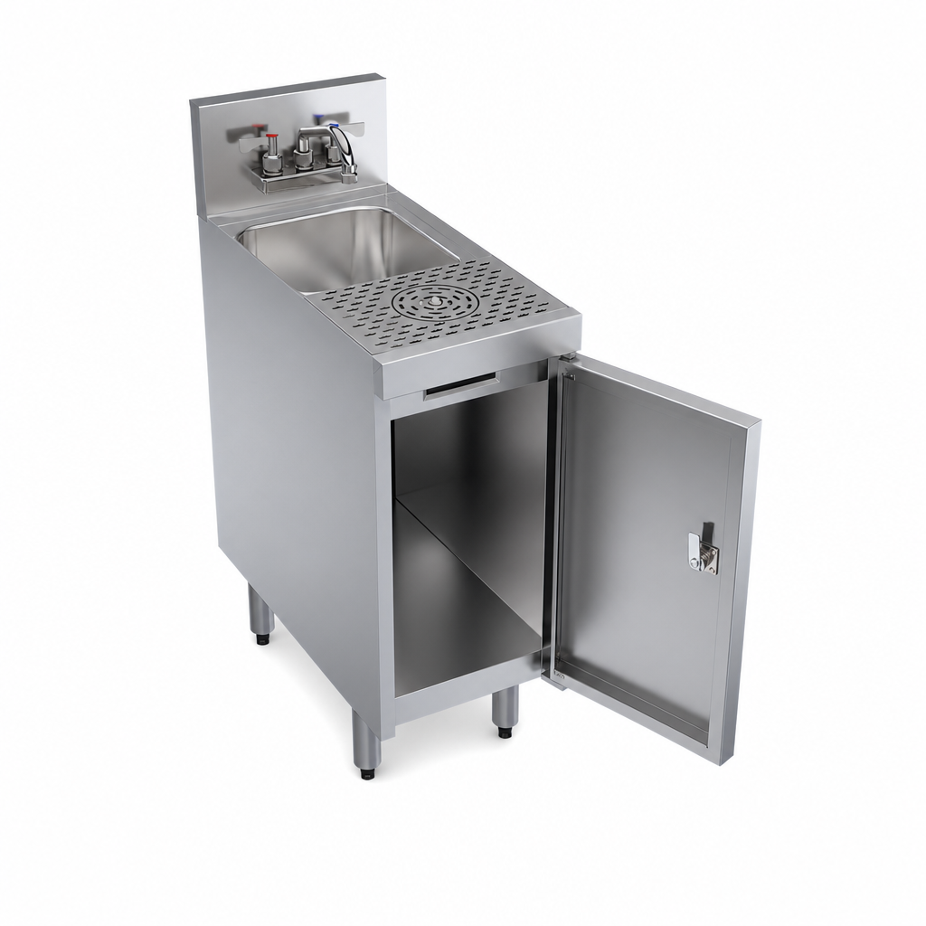 Cabinet Base with Locking Hinged Door