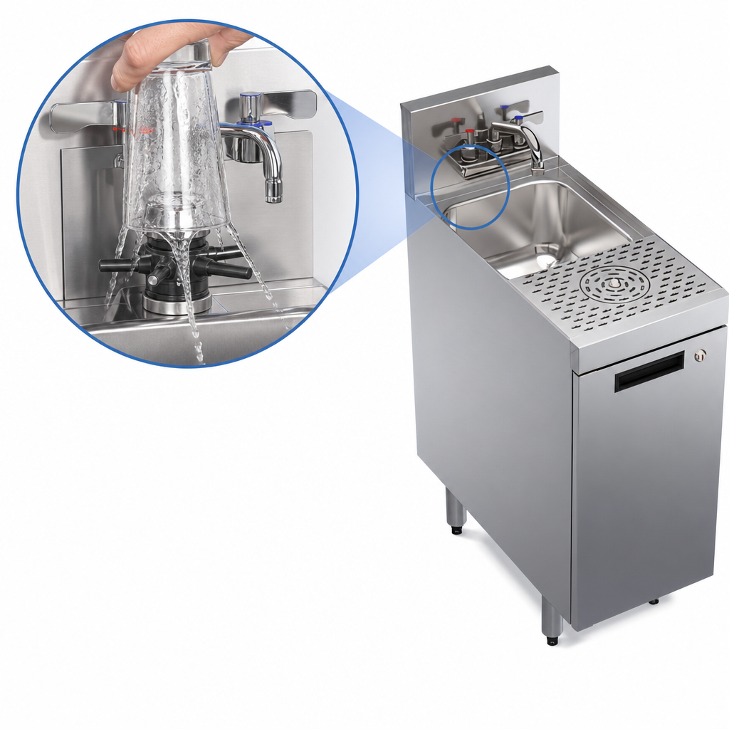 Push-Down Glass Rinser