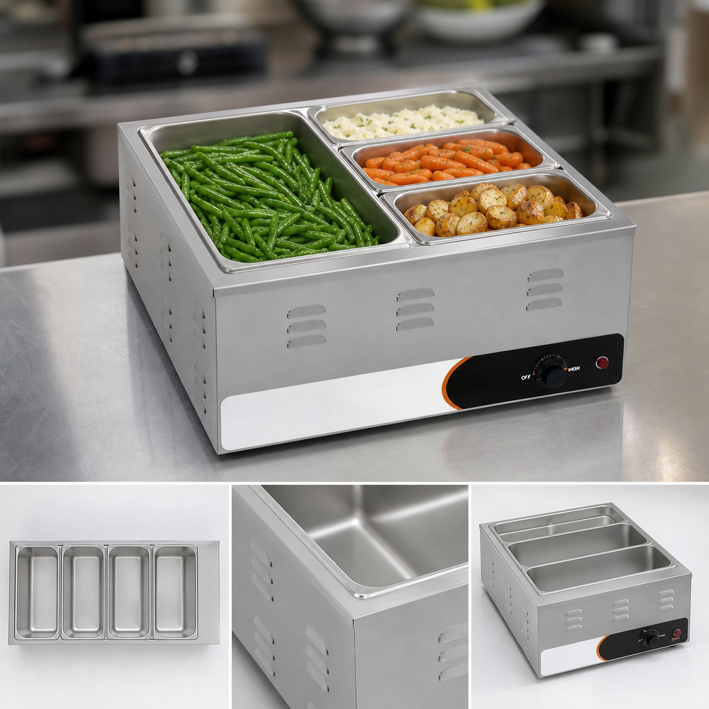 Four 1/3-Size Pan Capacity