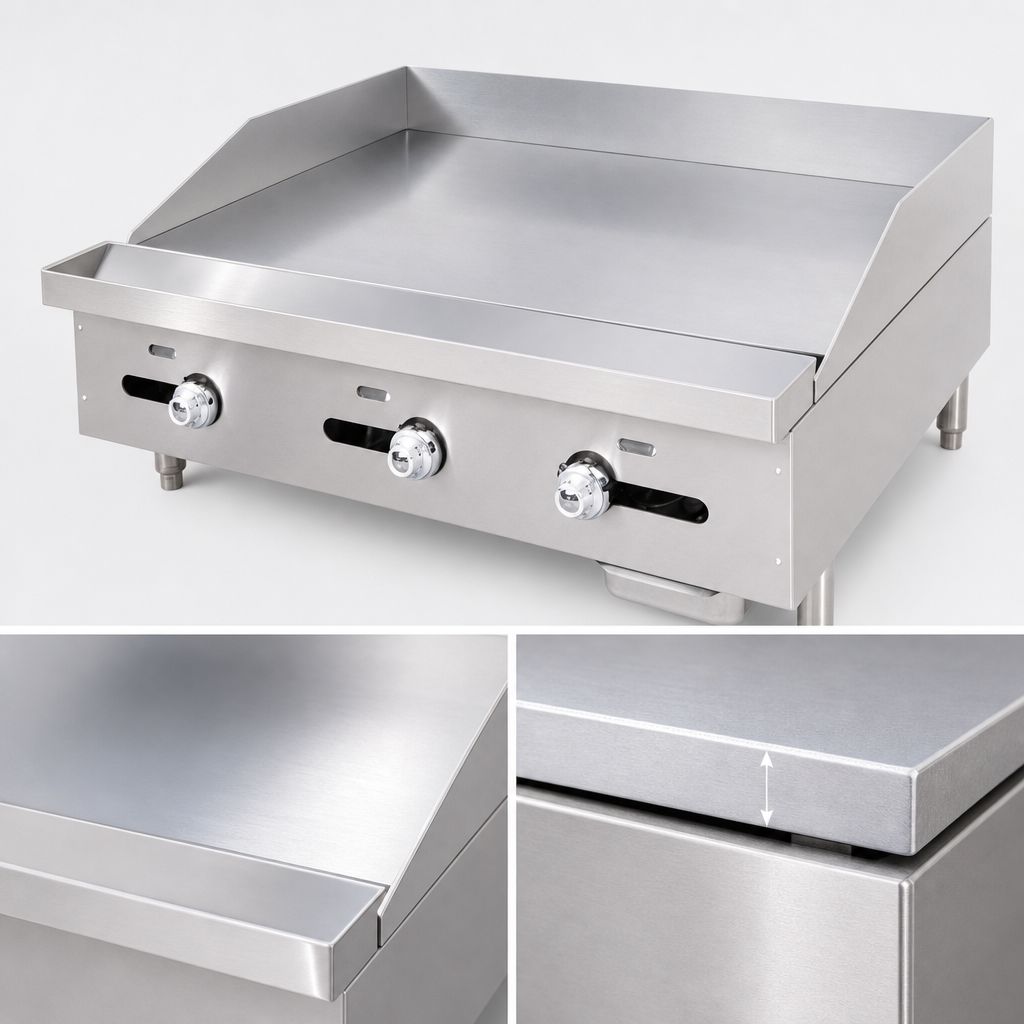 Polished Steel Griddle Plate