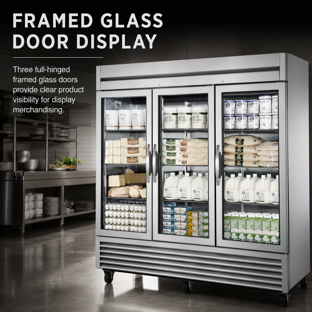 Framed Glass Door Display