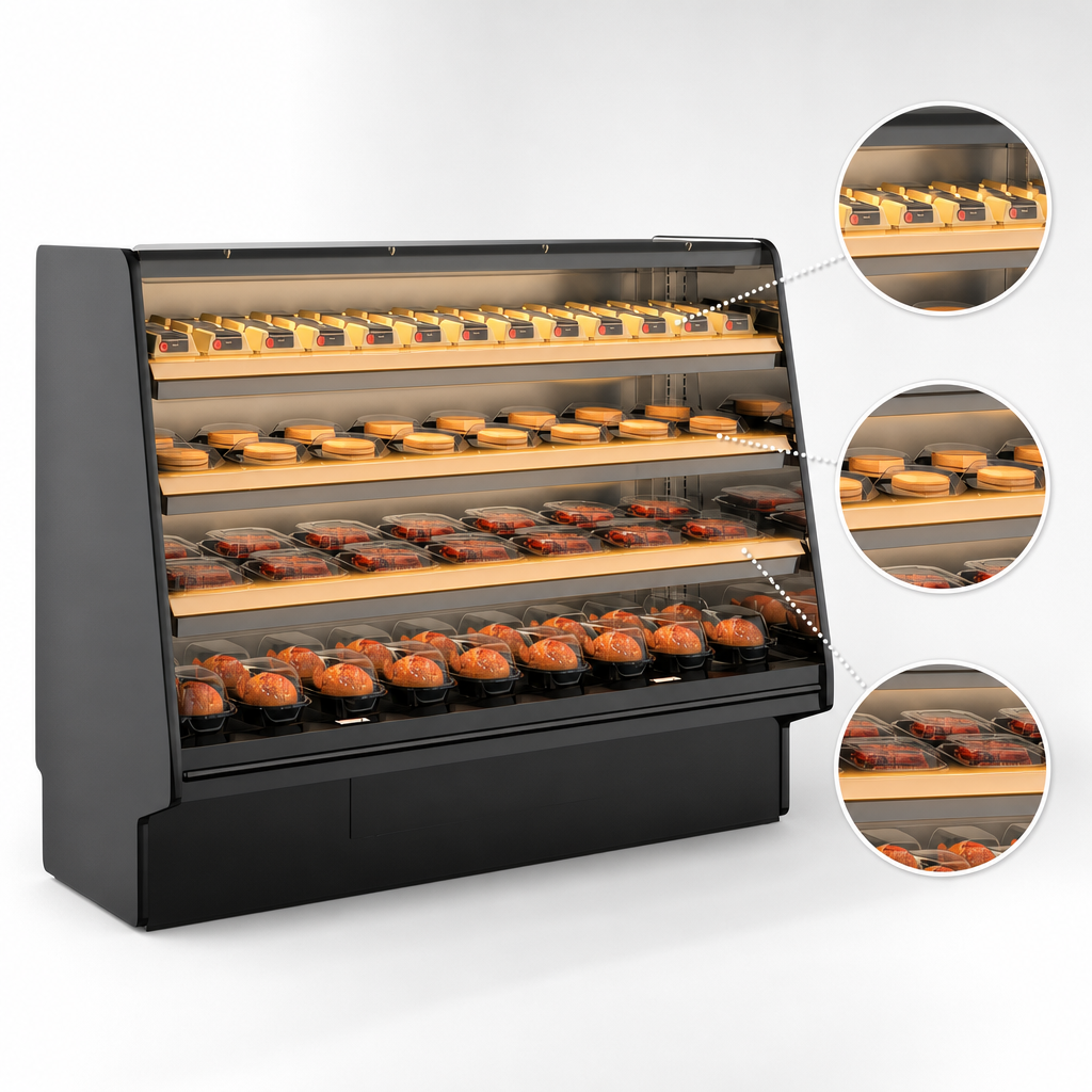 Three Heated Shelves