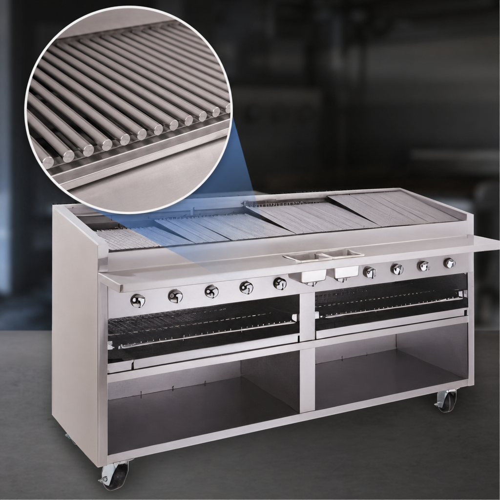 Free-Floating Round Rod Top Grate
