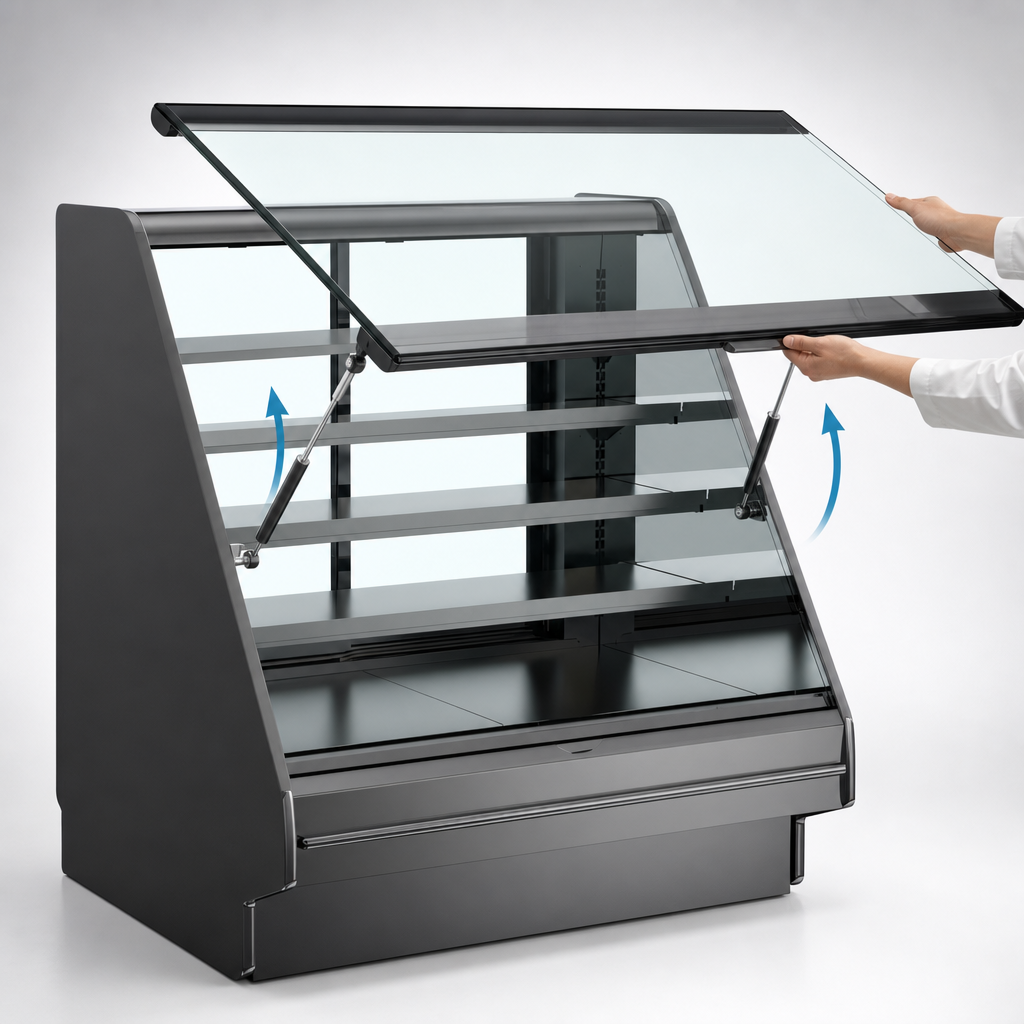 Flat Angled Lift-Up Front Glass