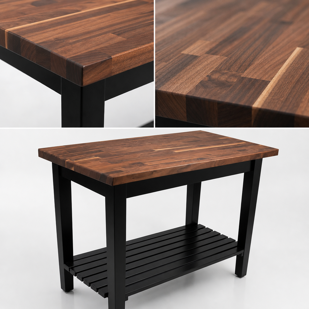 Edge-Grain Walnut Top