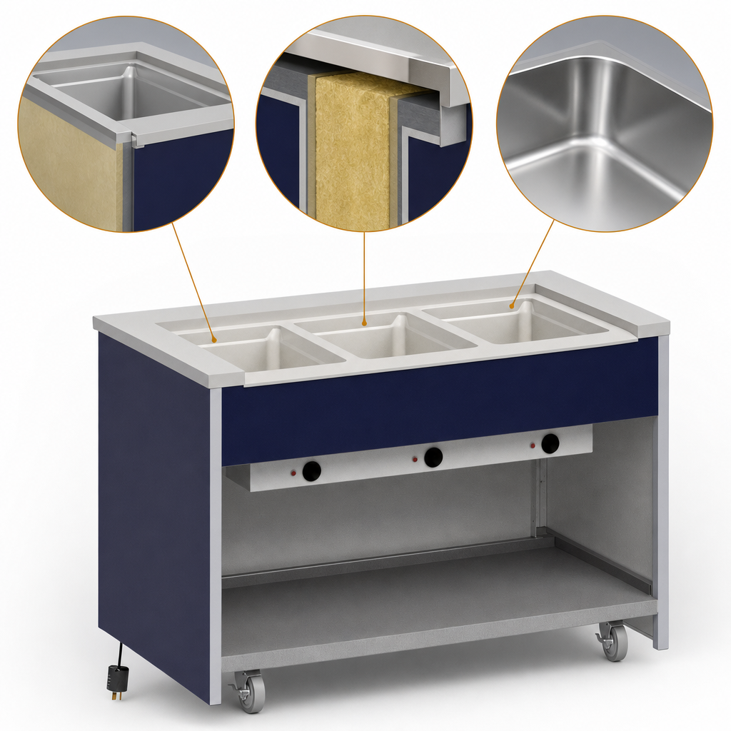 Fully Insulated Hot Food Wells